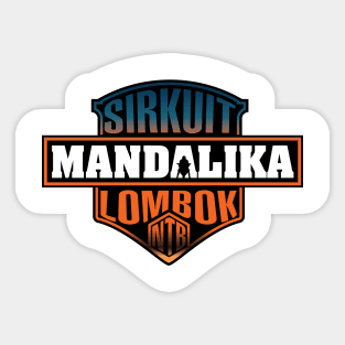 Sirkuit Mandalika Lombok NTB Badge on Gradient Color Sticker